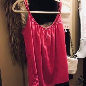 Magenta Tank w/ Opal Button